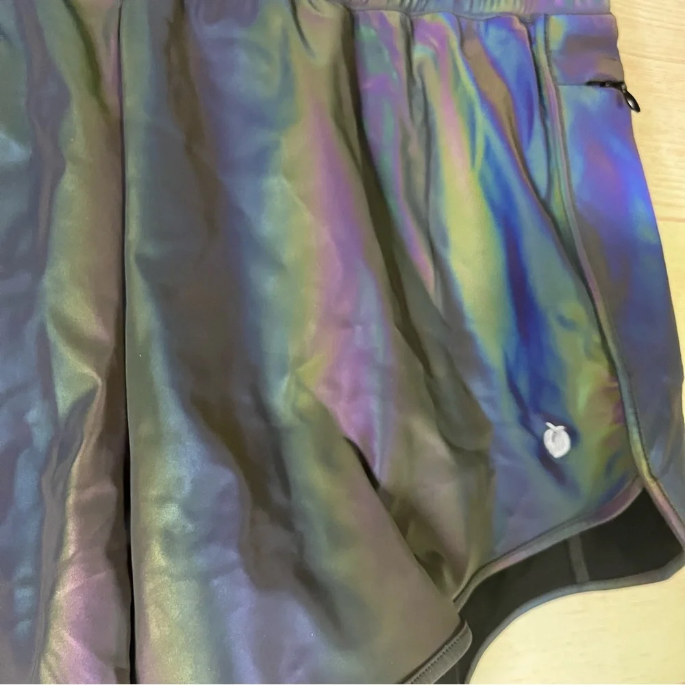 Flexliving Halo-graphic Rainbow‎ Reflective Liner Track Shorts Size XXL